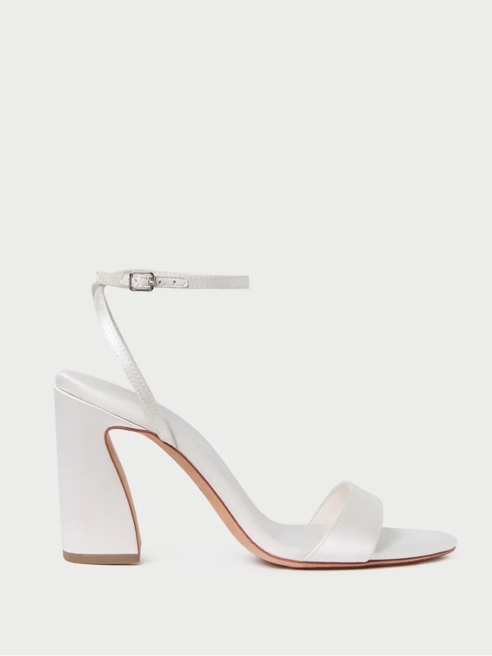 NWOT Malia Cream Curved−Heel Sandal